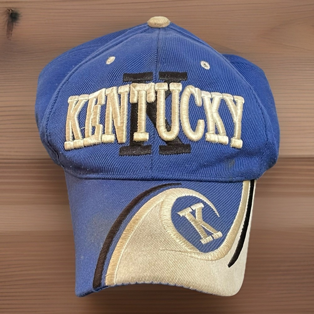 Vintage 90s Kentucky Wildcats Embroidered Strapback Cap Hat Retro Work K Wave